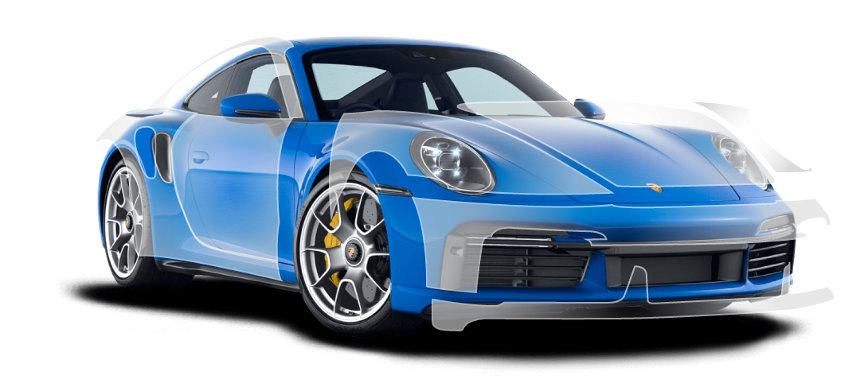 Porsche 911 protégée par film PPF transparent anti-rayures"